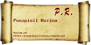 Poszpisil Rozina névjegykártya